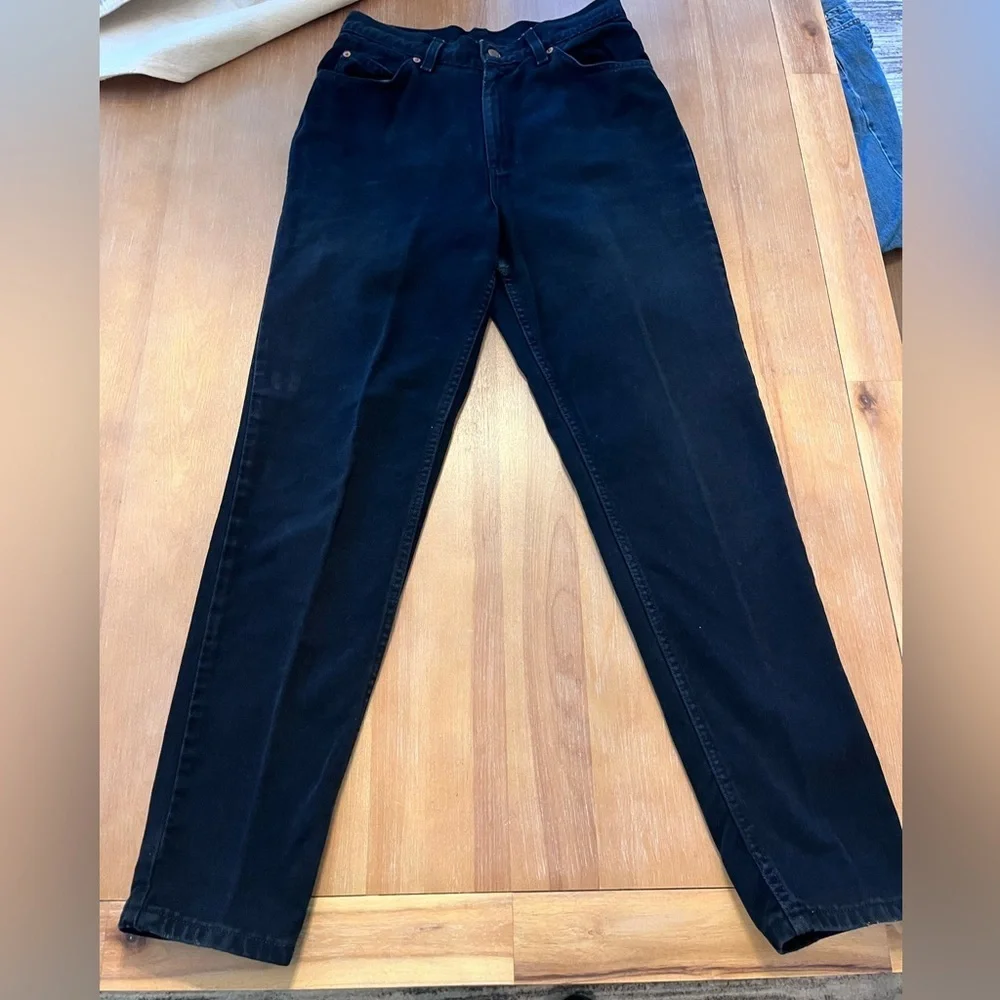 Vtg Levi's Orange tab 912 slim fit tapered leg high waisted mom jeans black 11 M
